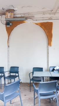 Mid stage repairs under west arcade